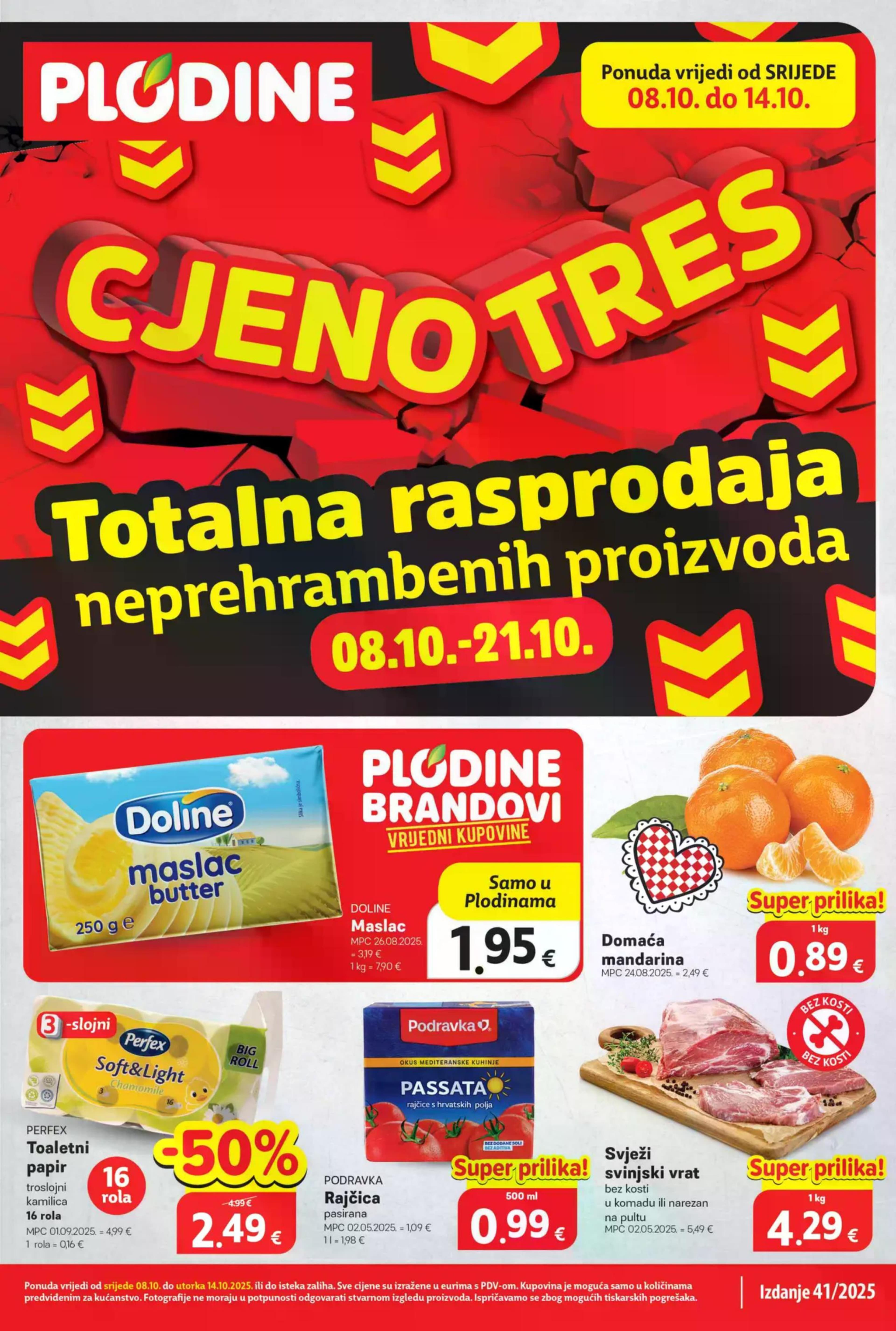 Stranica 1. Plodine kataloga - Akcije od 08.10. do 14.10.2025.