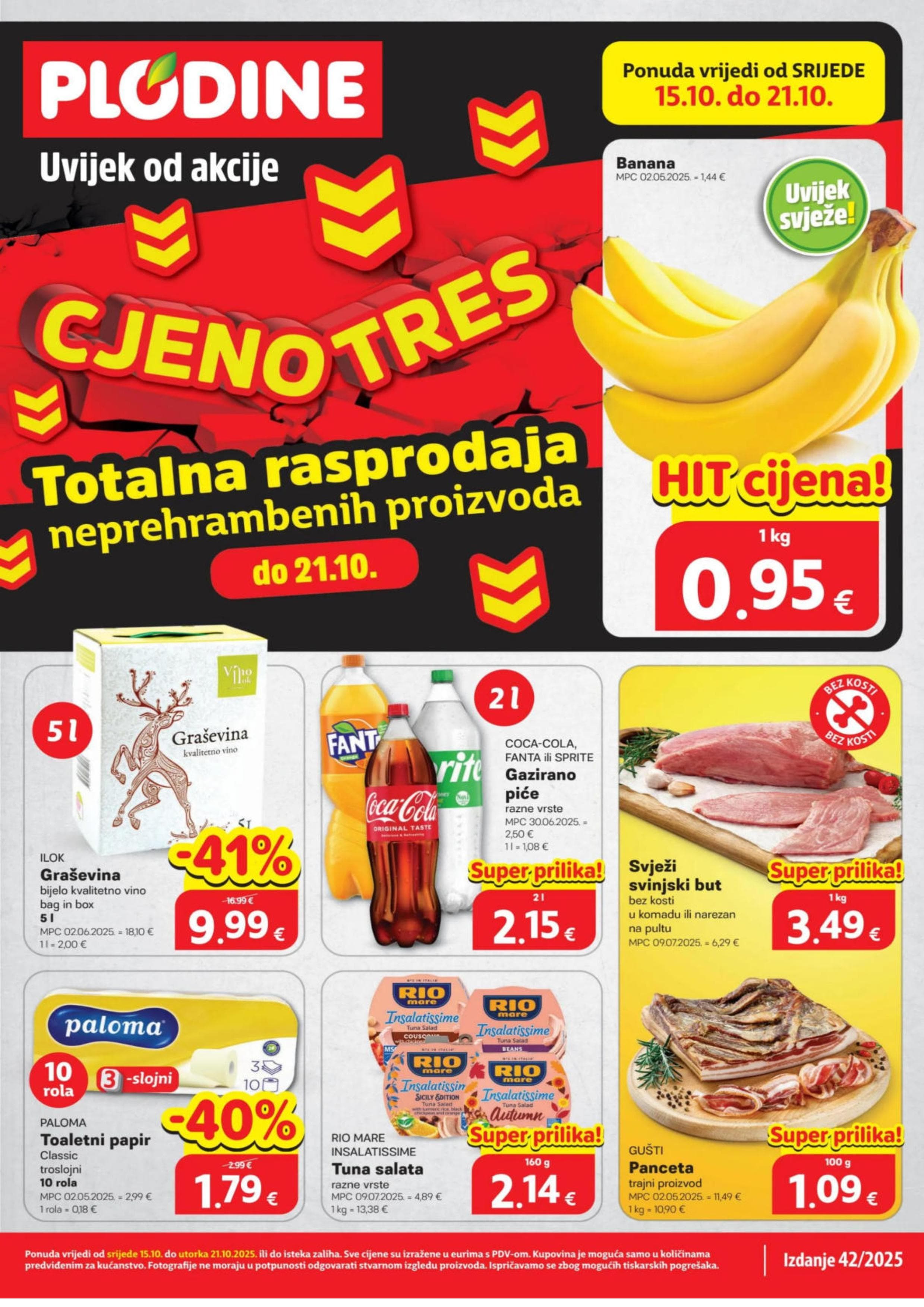Stranica 1. Plodine kataloga - Akcije od 15.10. do 21.10.2025.