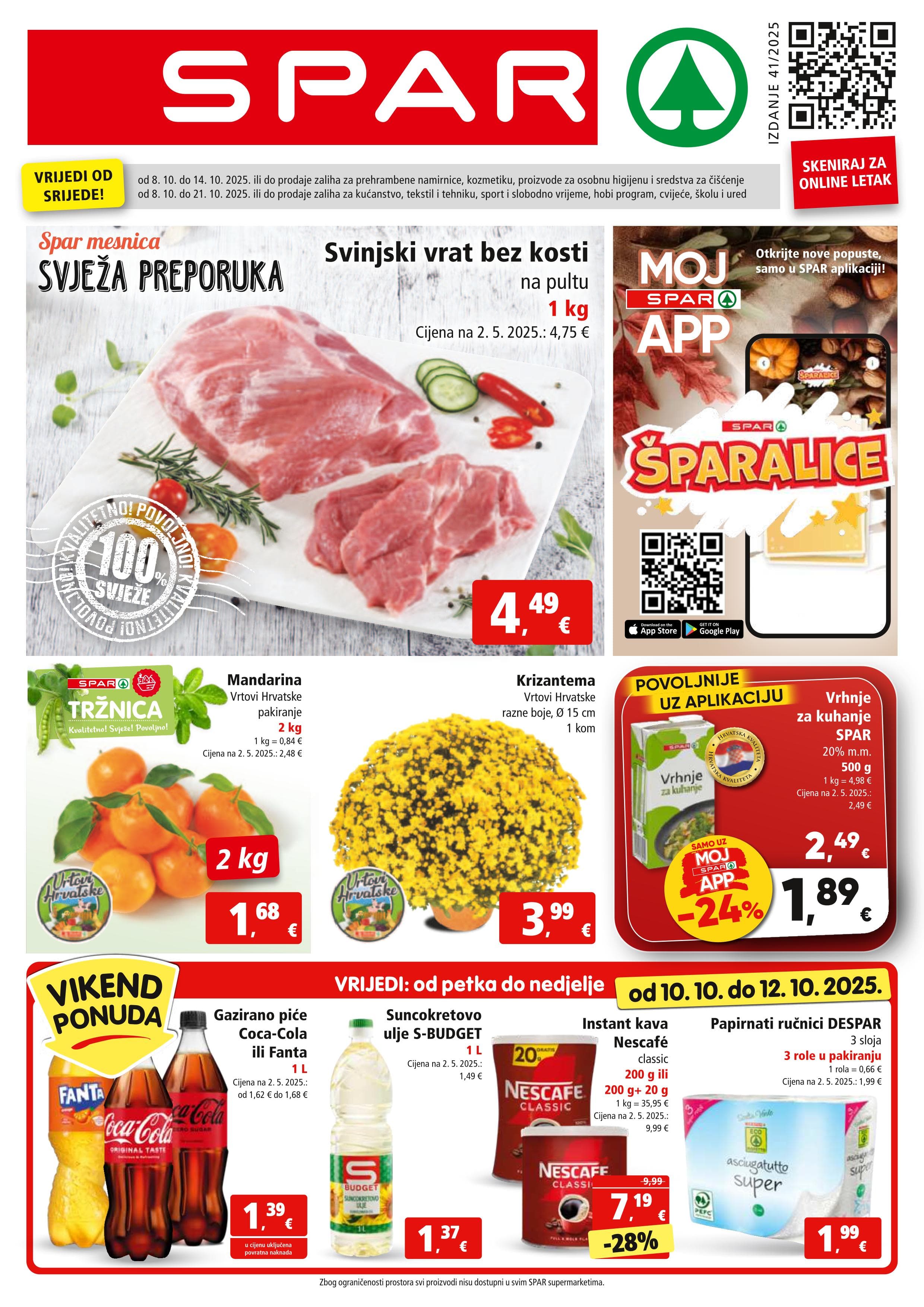 Stranica 1. Spar kataloga - Akcije od 08.10. do 14.10.2025.
