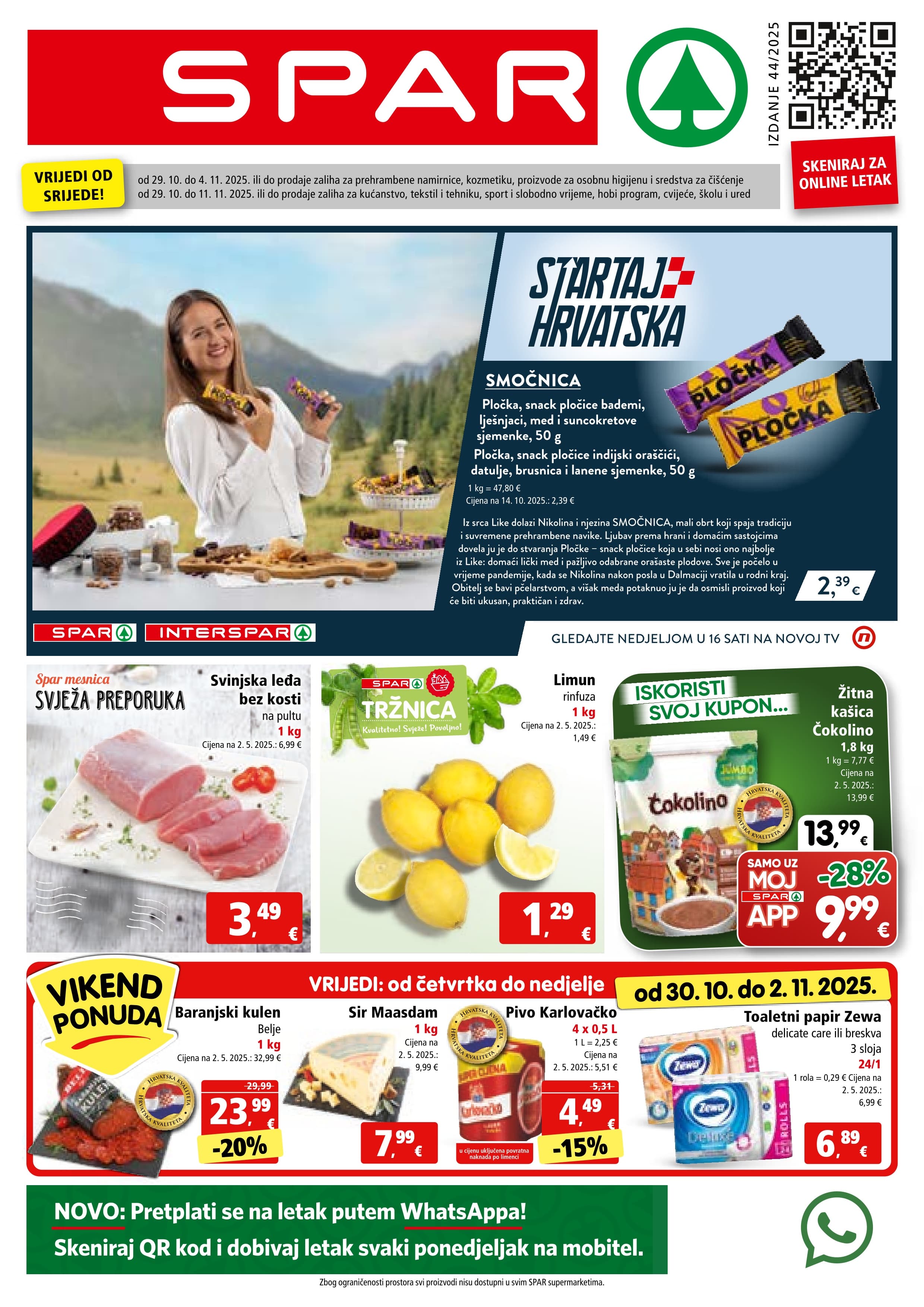 Stranica 1. Spar kataloga - Akcije od 29.10. do 04.11.2025.