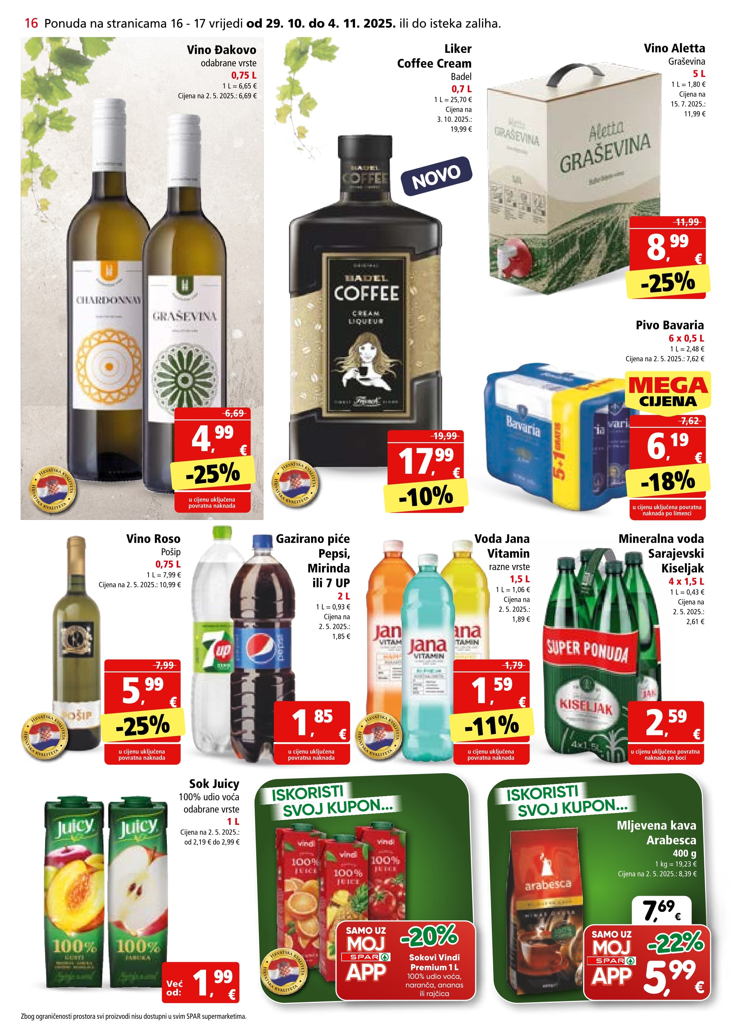 Stranica 16. Spar kataloga - Akcije od 29.10. do 04.11.2025.