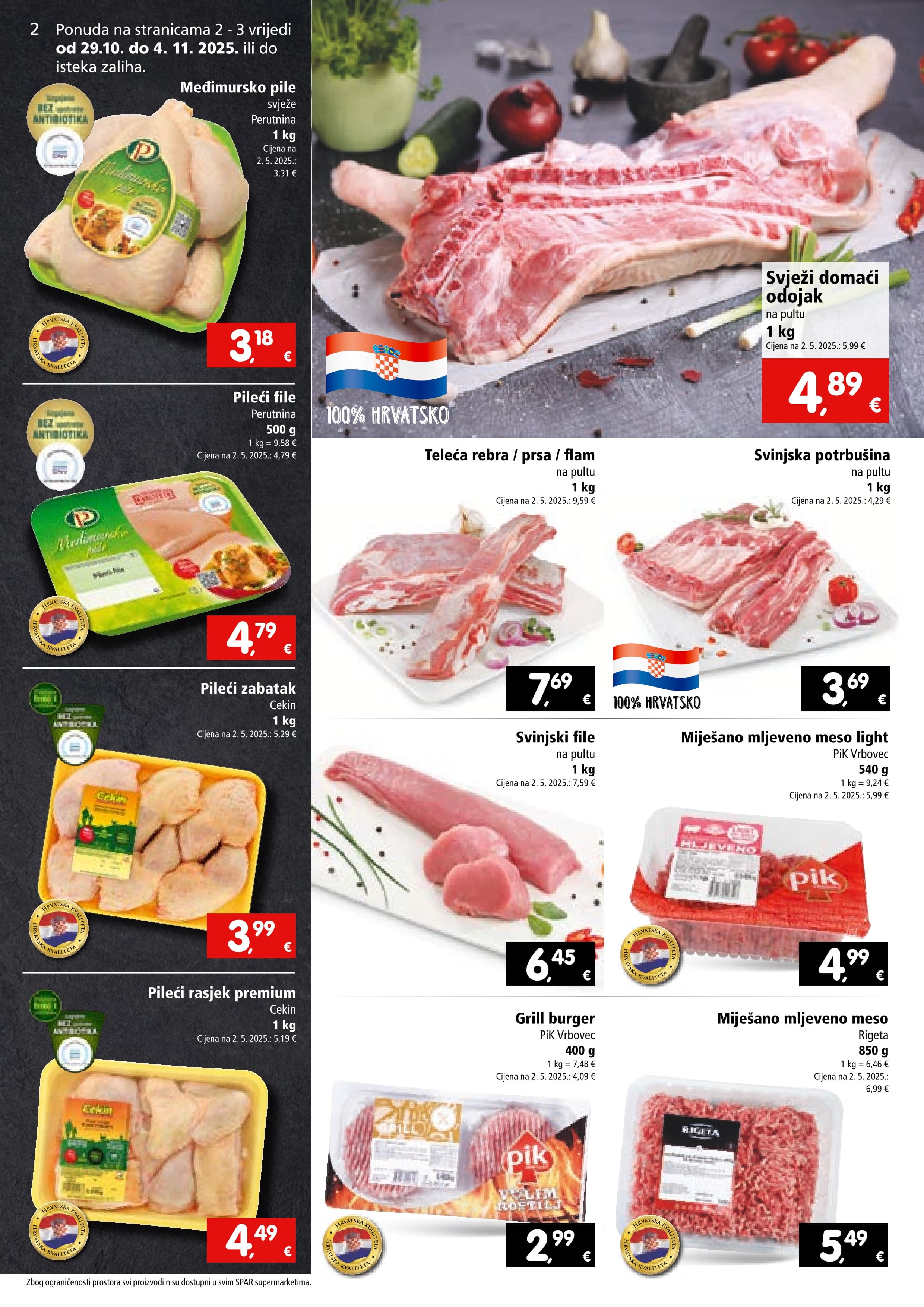 Stranica 2. Spar kataloga - Akcije od 29.10. do 04.11.2025.