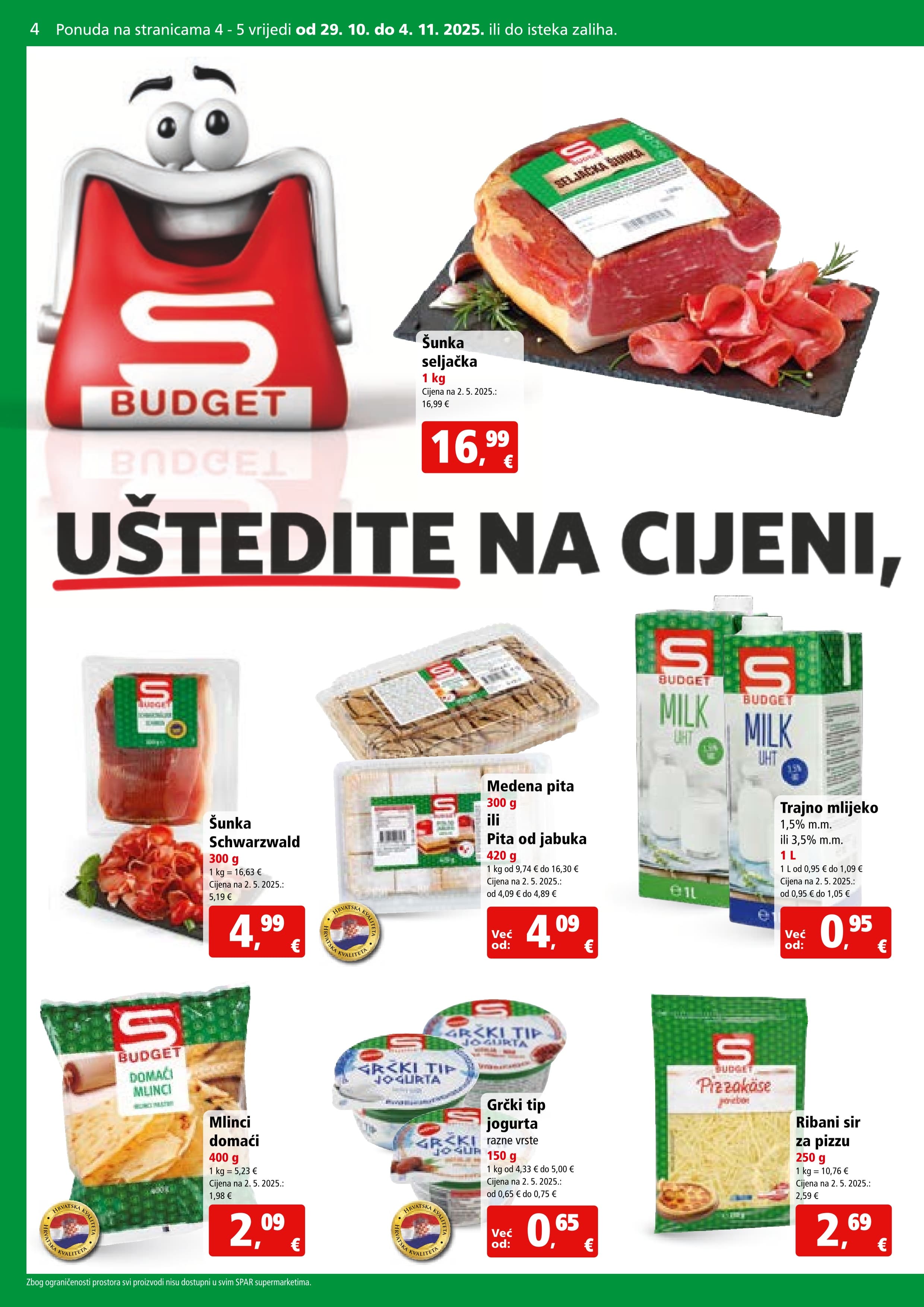 Stranica 4. Spar kataloga - Akcije od 29.10. do 04.11.2025.