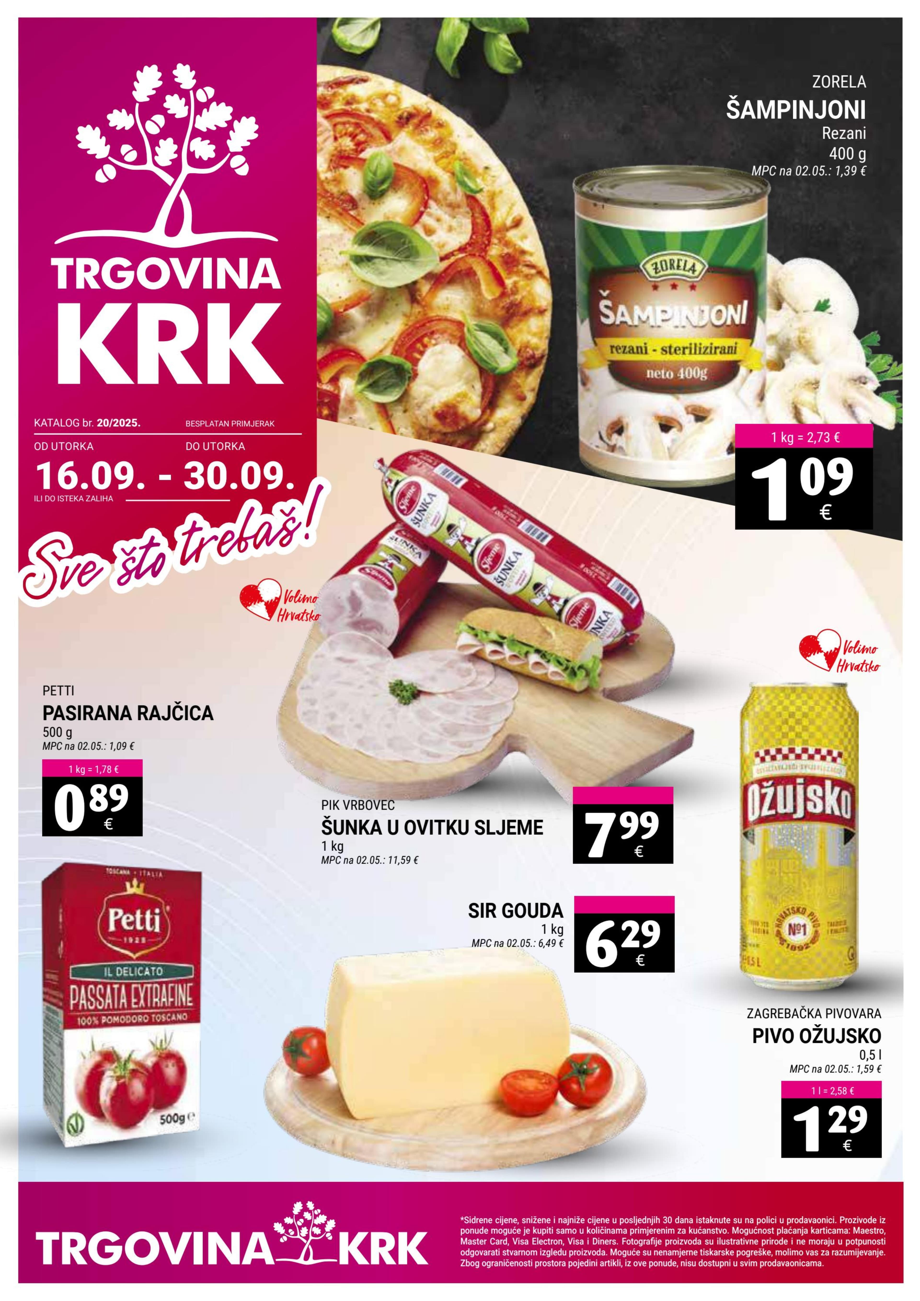 Stranica 1. Trgovina Krk kataloga - Akcije od 16.09. do 30.09.2025.