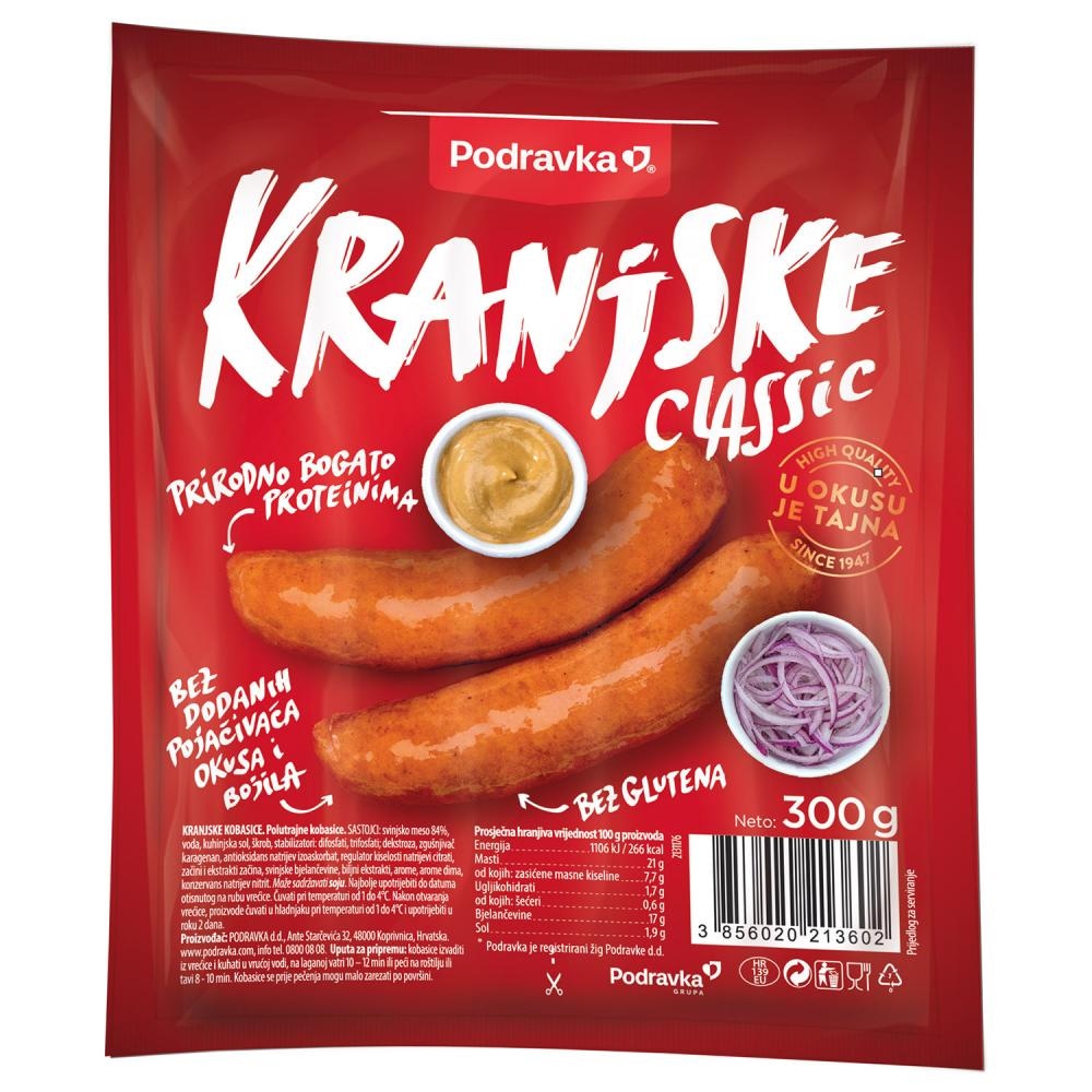 Podravka Kranjska kobasica 300 g Podravka