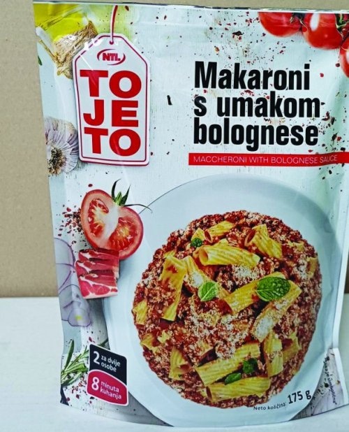 Rižoto s umakom od gljiva, makaroni s umakom bolognese, penne s umakom 4 vrste sira 175 g ToJeTo
