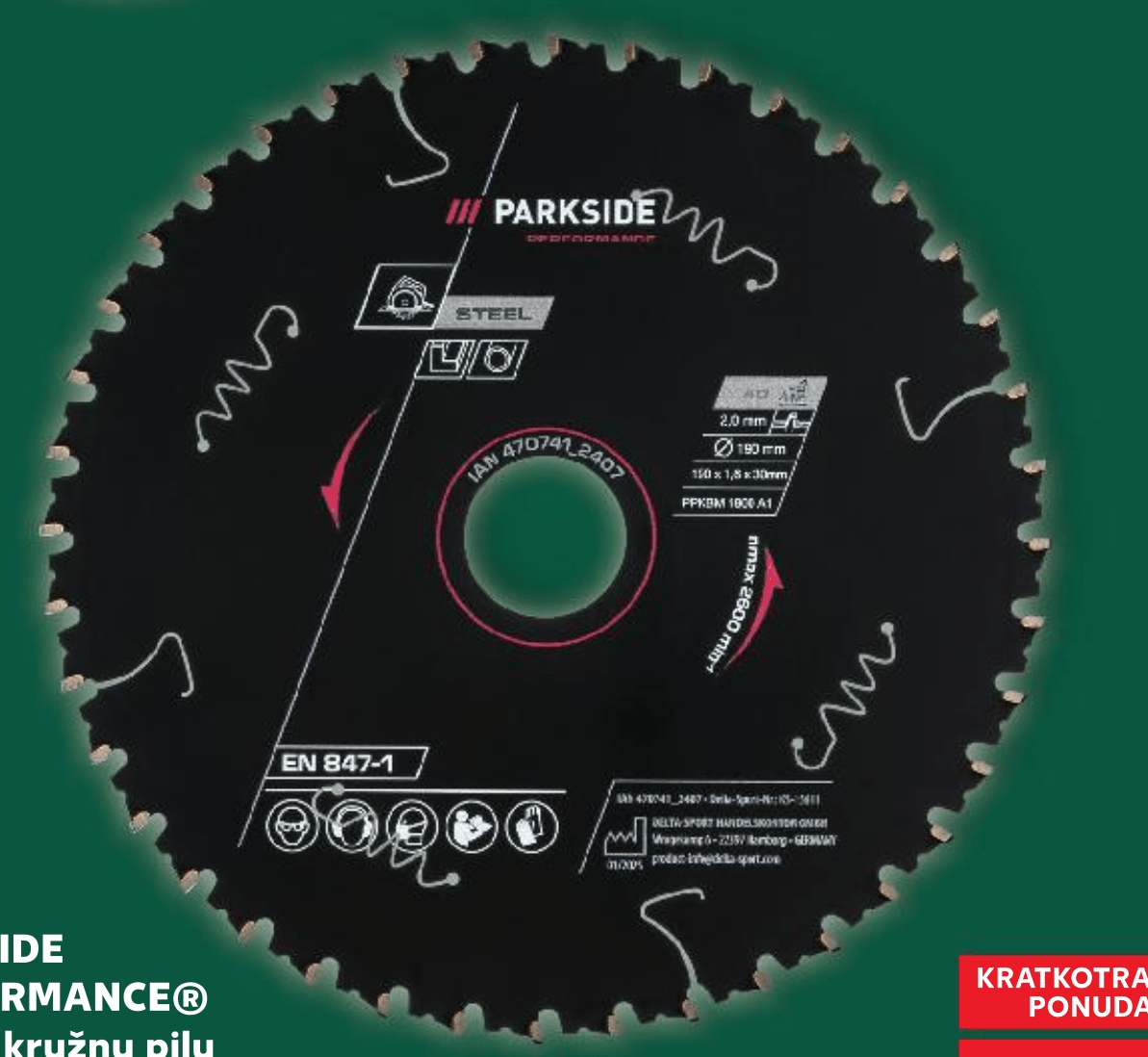 PARKSIDE PERFORMANCE® List za kružnu pilu pakiranje