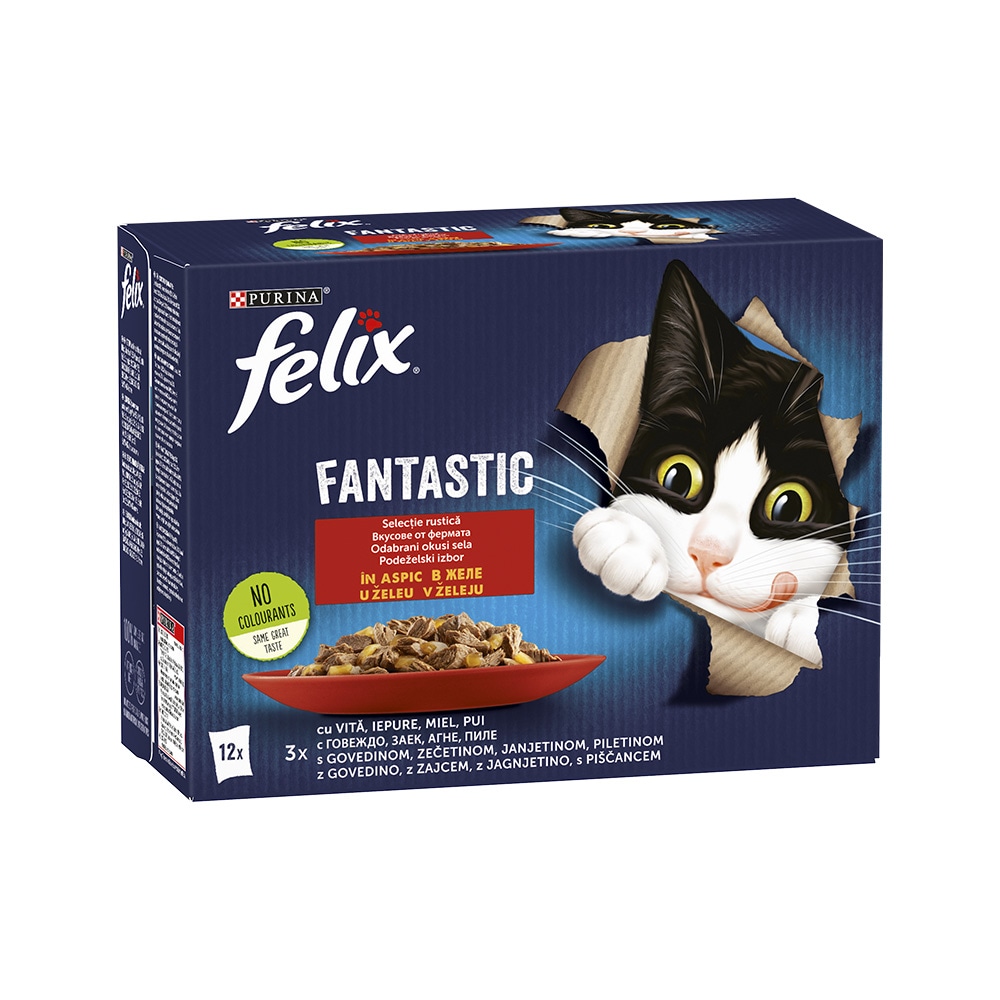 FELIX FANTASTIC Mokra hrana za mačke 12x85 g