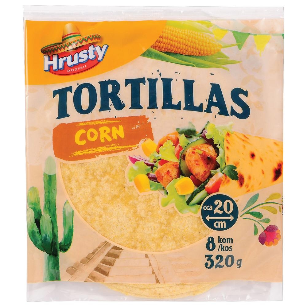 Hrusty Tortilla 8x20cm, 320g, 6x25cm, 370g, pak
