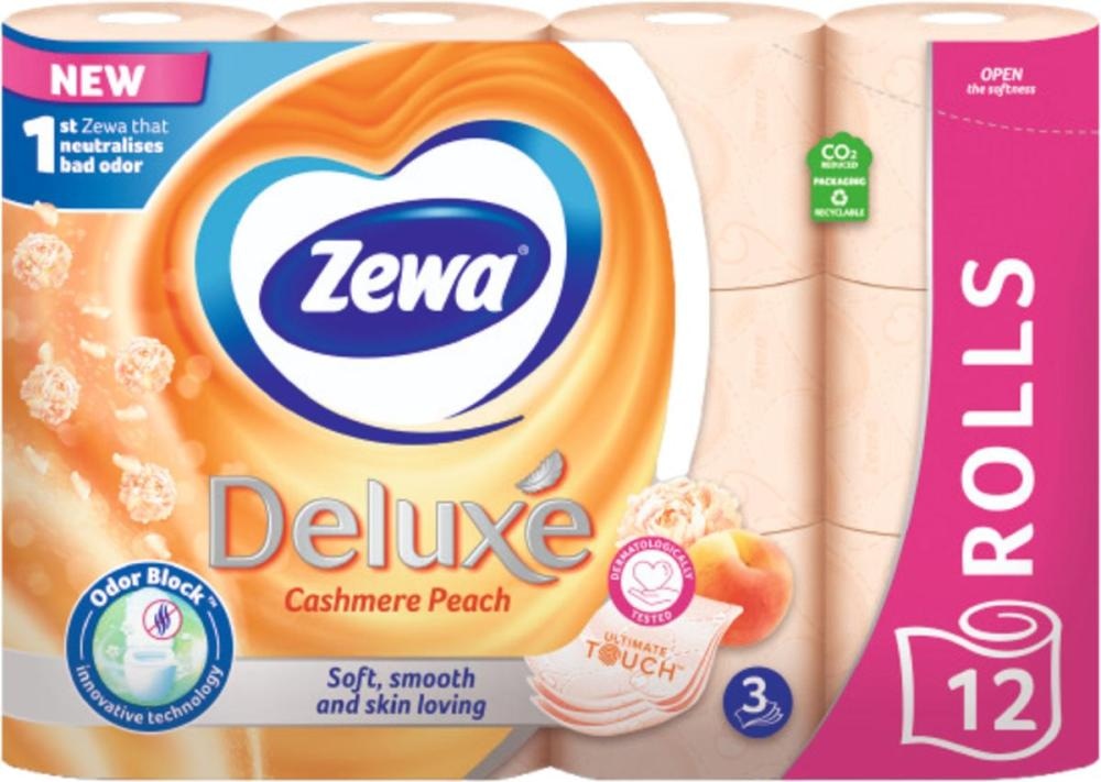 Zewa Deluxe Breskva troslojni toaletni papir 8 kom. x 150 listića
