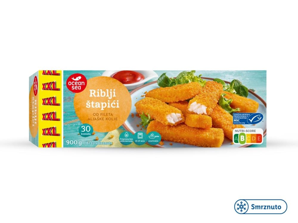 Ocean Sea Panirani riblji štapići XXL 900 g