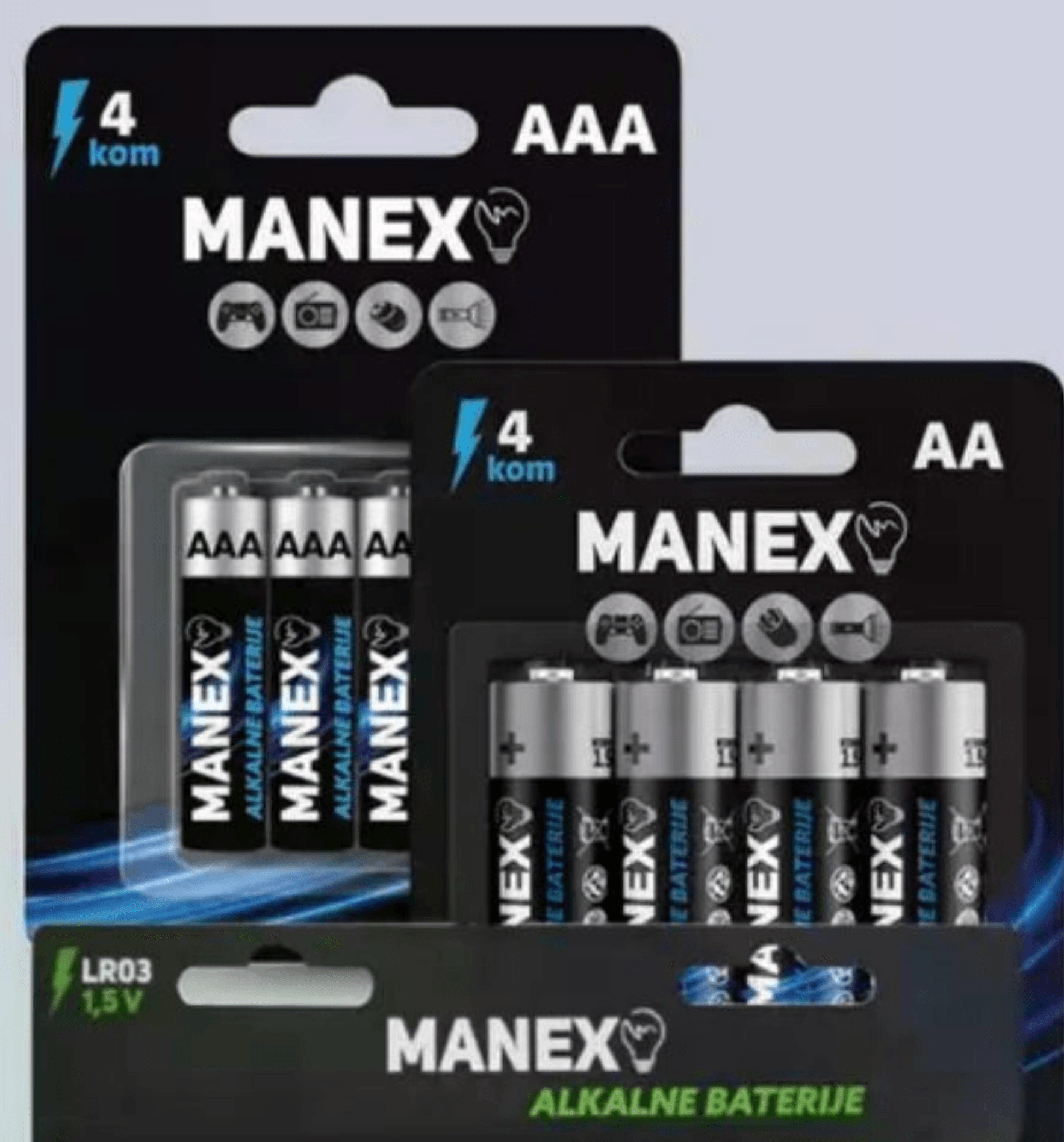 MANEX Baterije 4 kom MANEX
