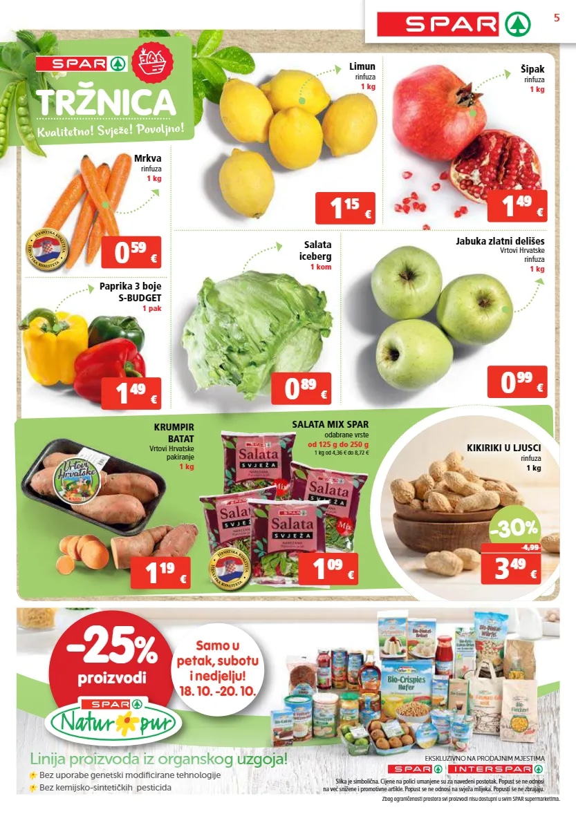 Salata mix SPAR od 125 g do 250 g