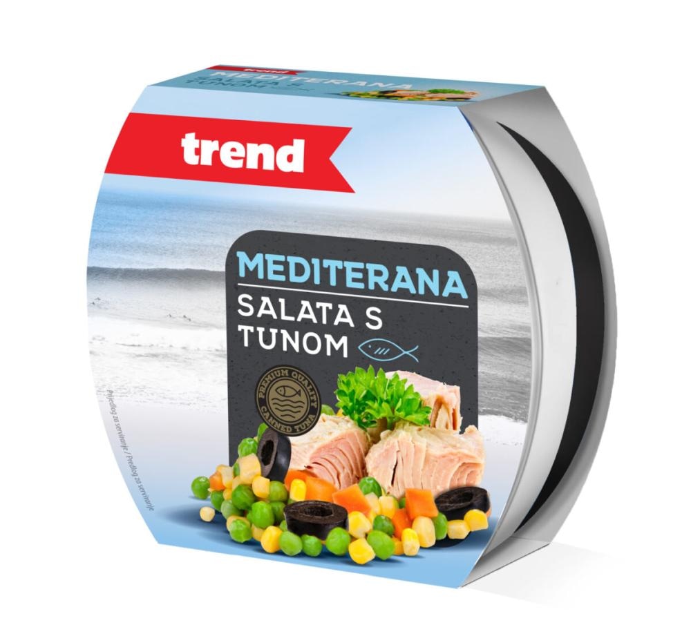 Salata mediterana s tunjevinom i povrćem 160g