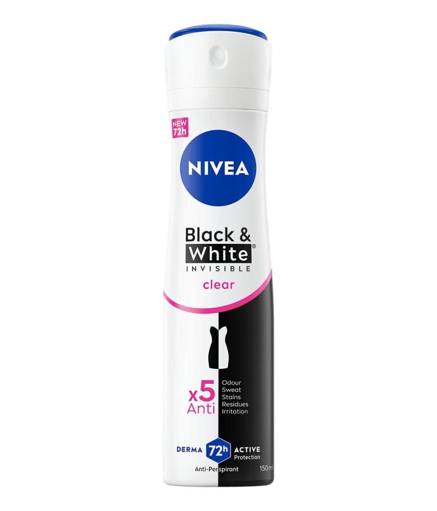 NIVEA Deo women invisible b&w clear/silky smooth 150ml