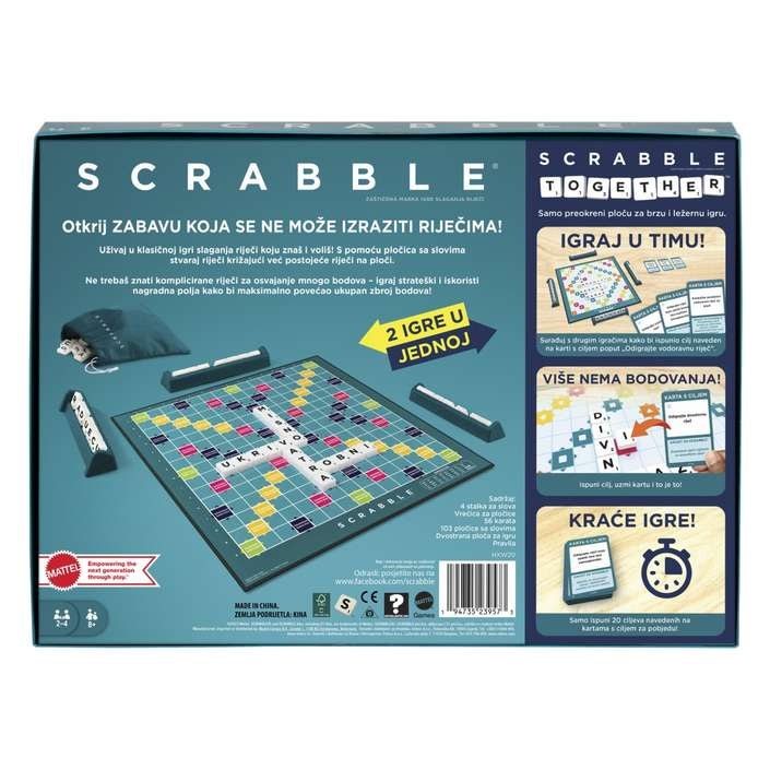 Društvena igra Scrabble Original 2 u 1