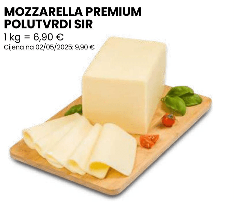Mozzarella Premium polutvrdi sir 100 g
