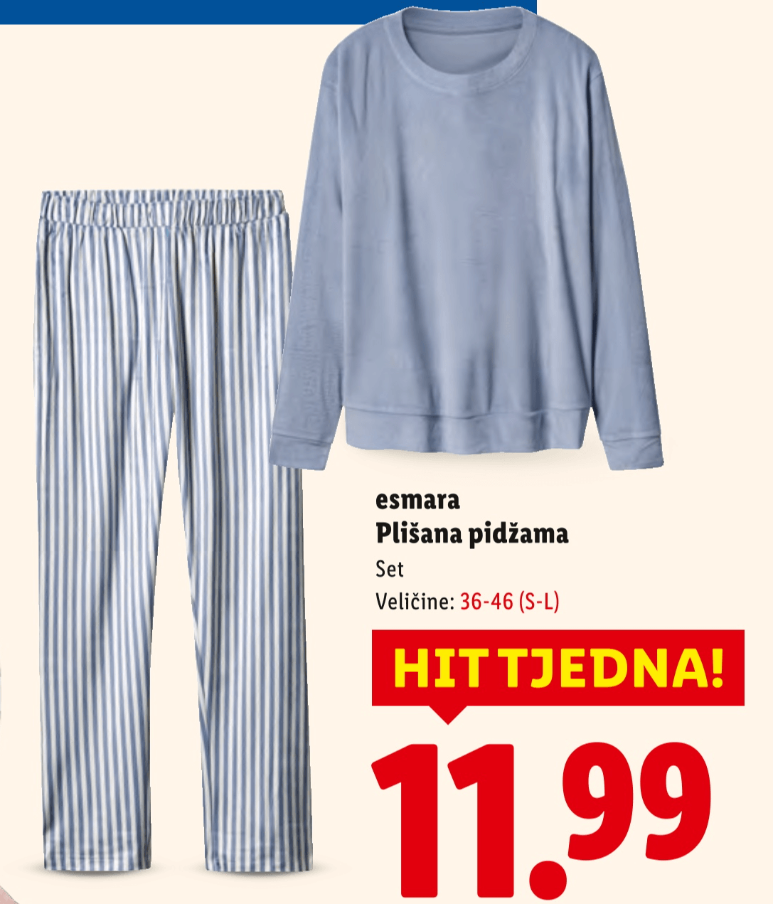Esmara Plišana pidžama Set