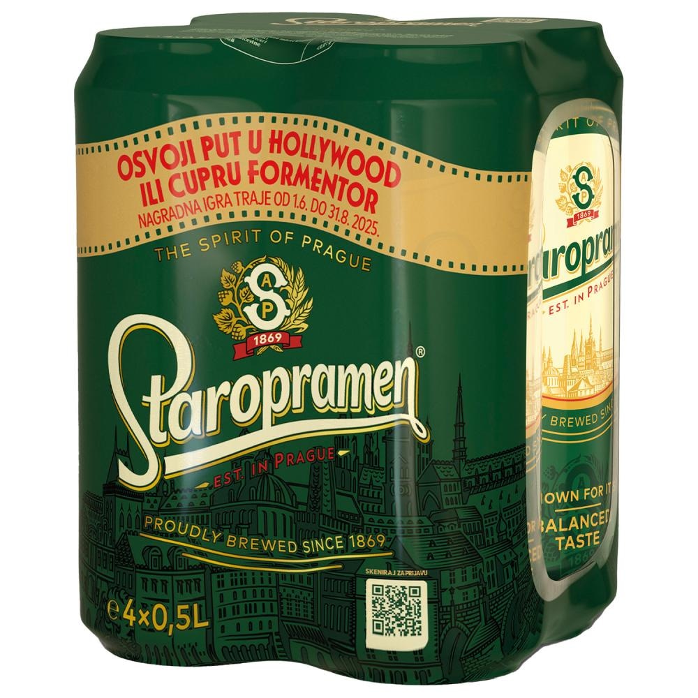 Staropramen Pivo 4 x 0,5 l