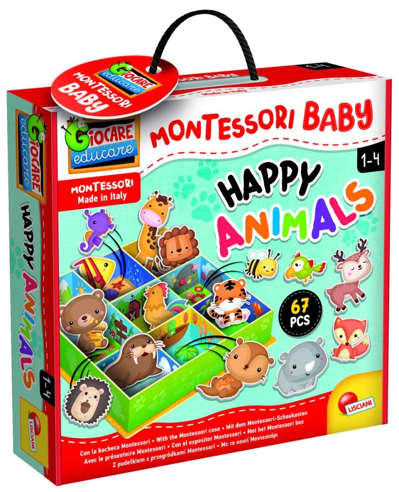 LISCIANI Baby životinje i boje ili životinje i staništa Montessori Lisciani