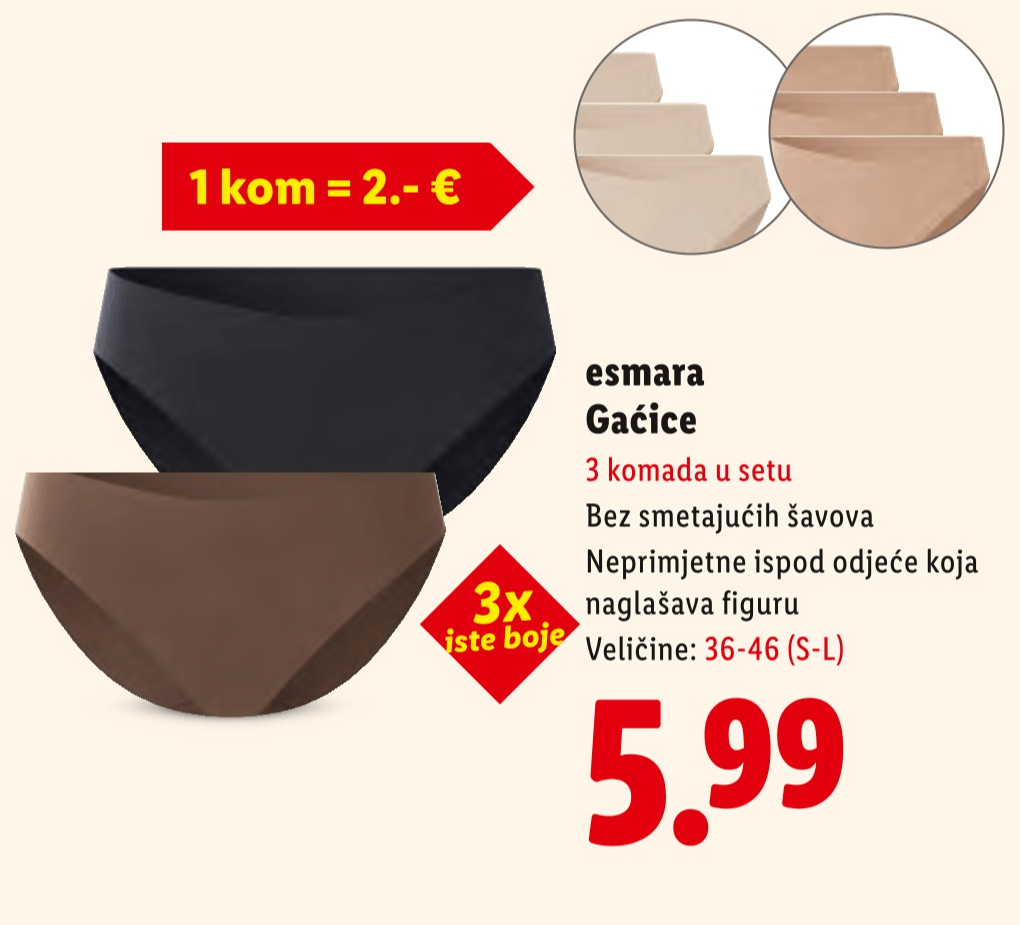 Esmara Gaćice 3 komada u setu