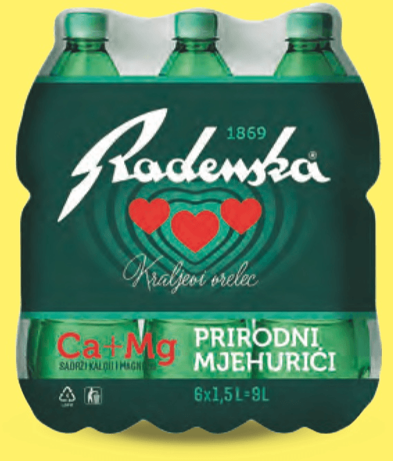 Radenska Gazirana mineralna voda 6 x 1.5 L