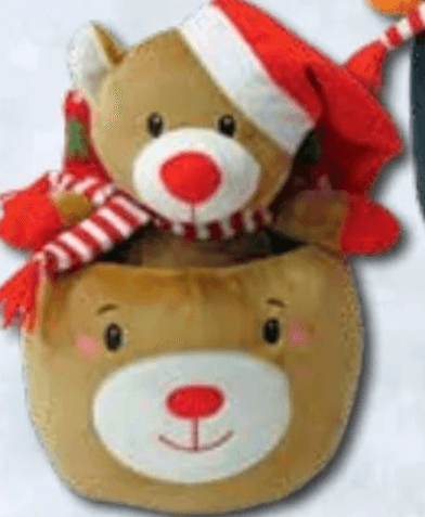 Set dječji božićni košara 20 cm, igračka 25 cm + dekica 90 x 75 cm