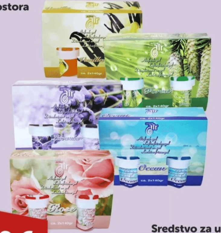 Osvježivač prostora Edco Gel 2x140g