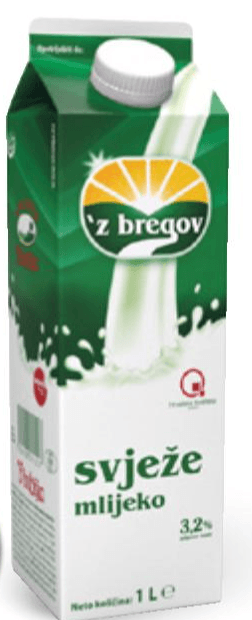 Svježe mlijeko 'z bregov 1,75 L 'z bregov