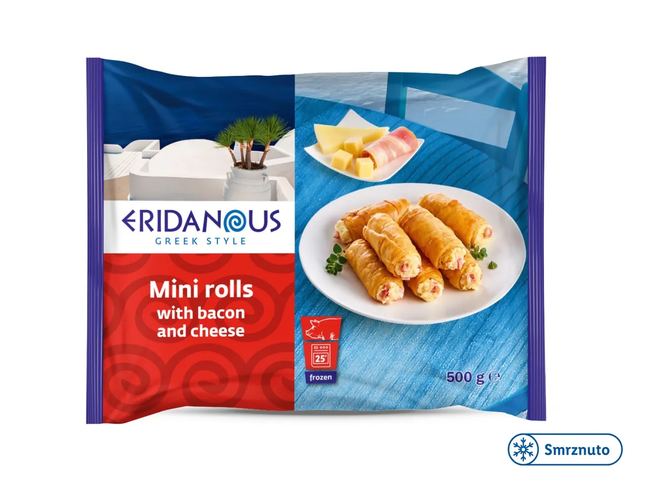 Mini rolice sa sirom i slaninom 500 g