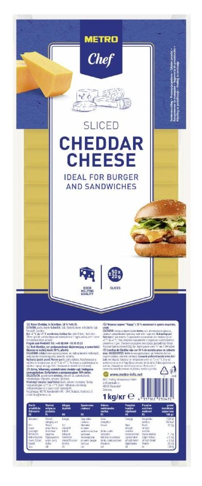 METRO Chef Cheddar pakiranje 1 kg METRO Chef