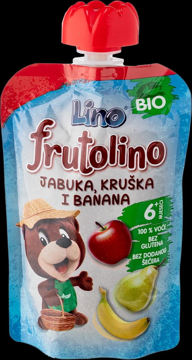 Lino frutolino EKO kašica jabuka, kruška i banana 100g Podravka