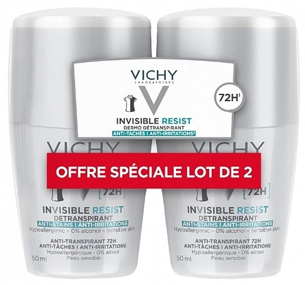 VICHY Anti transpirant, deo roll on 2x50ml