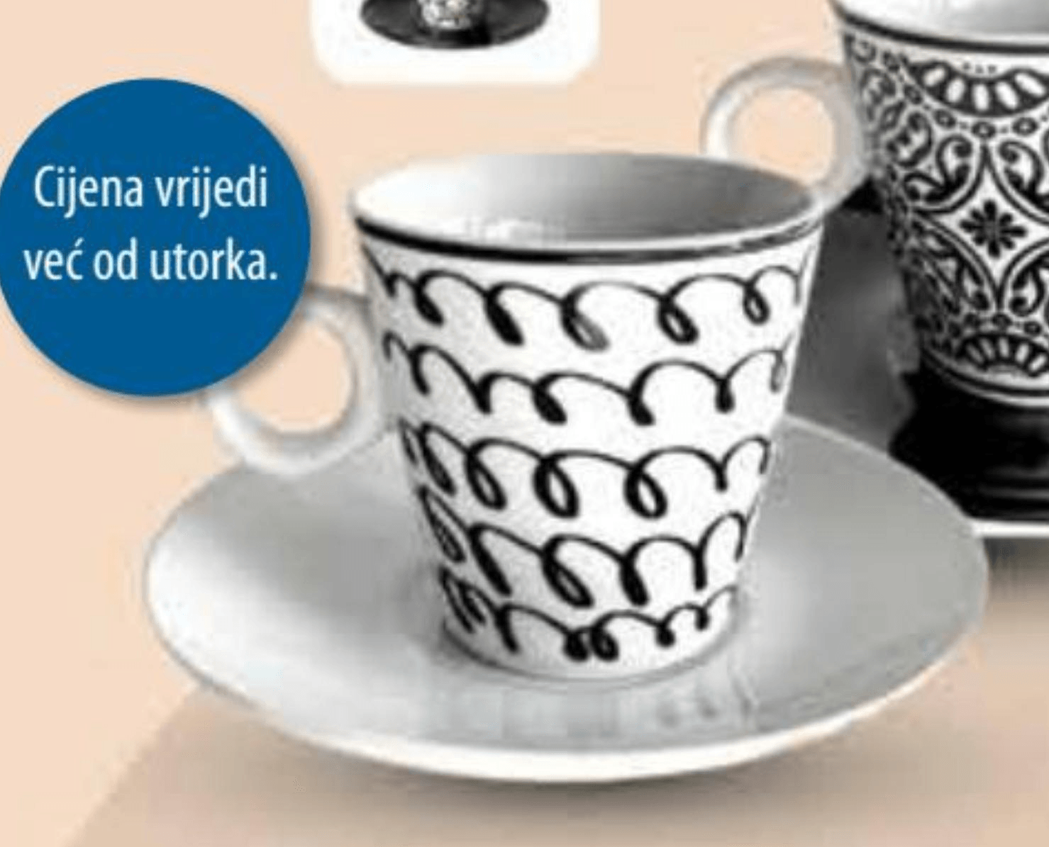 Šalice s tanjurićem 4 kom