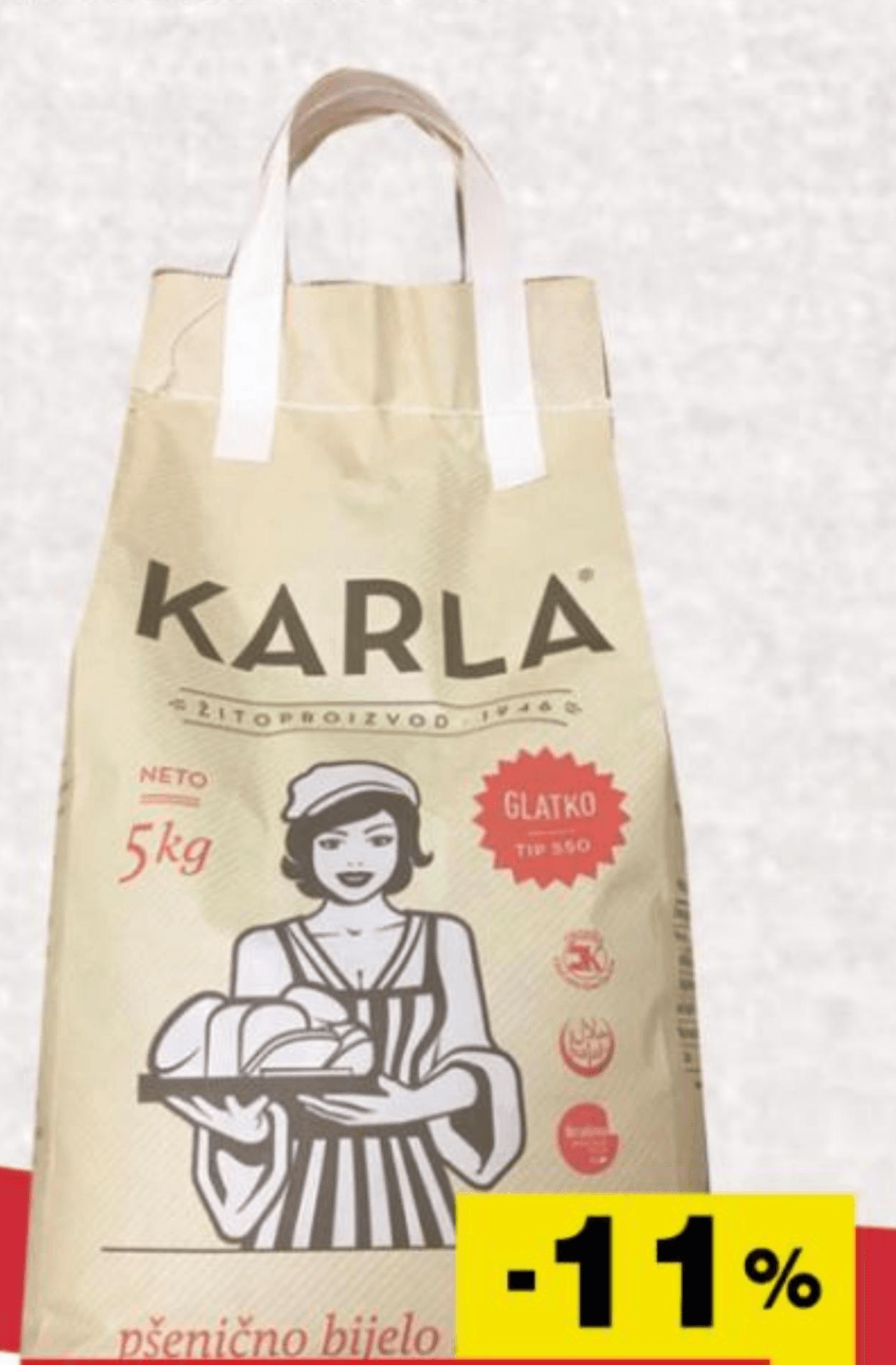 Karla Pšen. Brašno T550 Glatko 5 kg