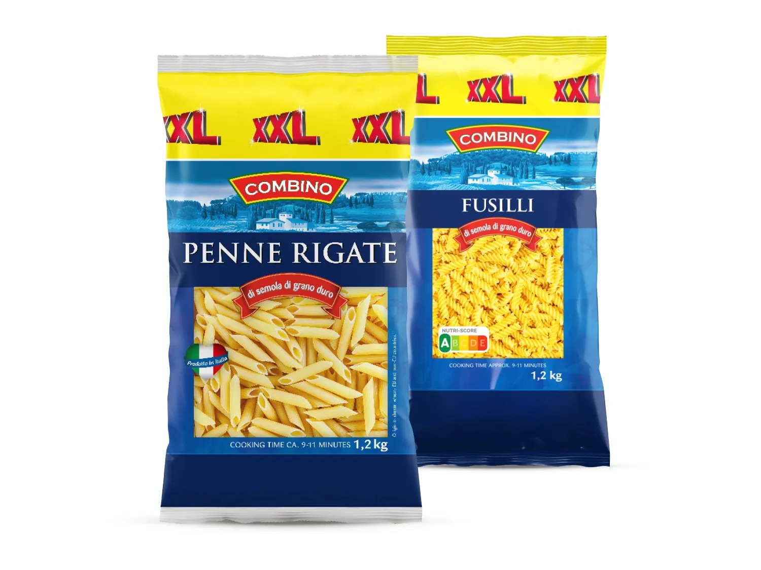 Combino Penne Rigate ili Fusilli XXL 1.2 kg