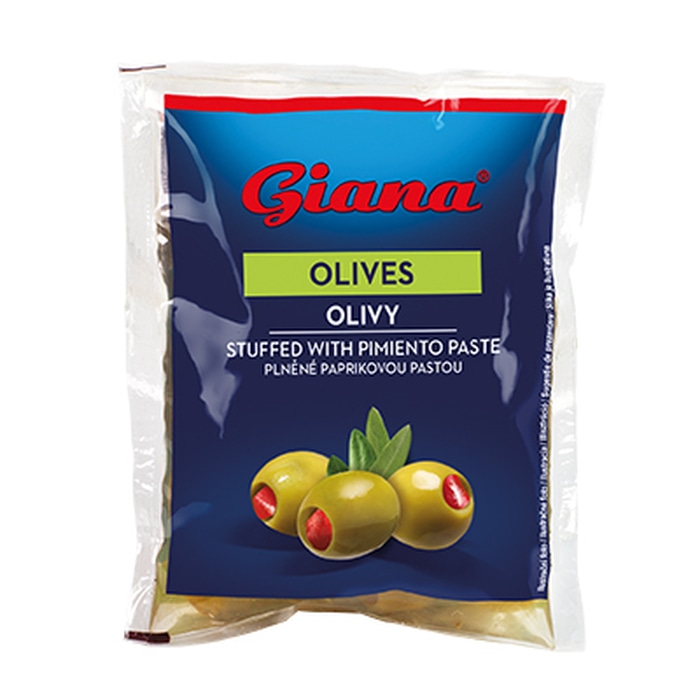 Giana Masline zelene punjene paprikom 195 g - ocijeđene mase 80 g