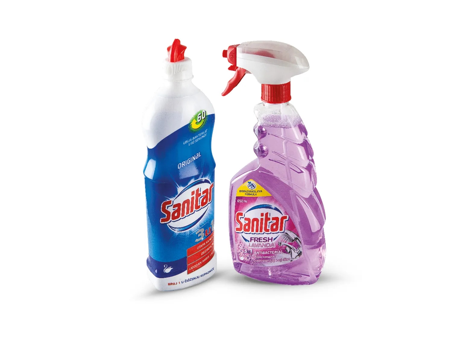 Sanitar Sredstvo za čišćenje kupaonica i kamenca 750 ml + 650 ml