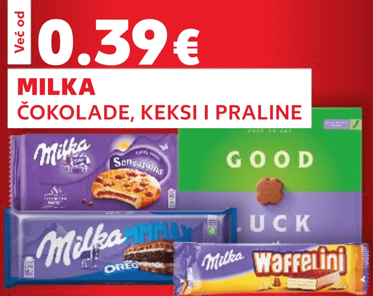 Milka čokolade, keksi i praline