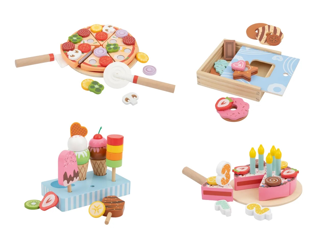 lupilu Drveni set za igru - Sladoledi