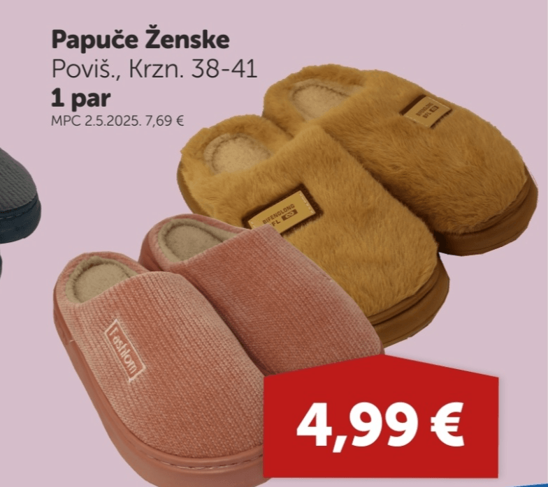 Papuče Ženske 1 par
