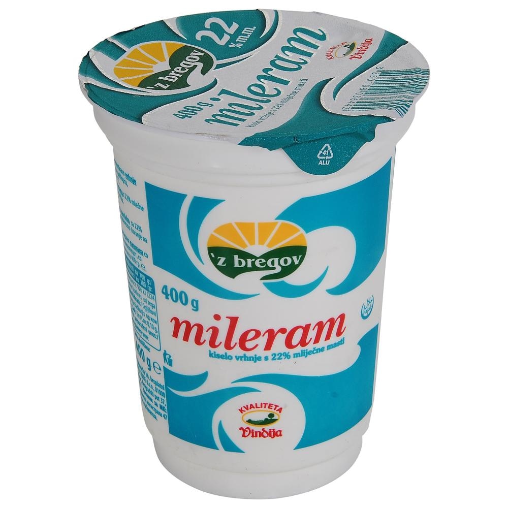 Vrhnje Z bregov Mileram 400 g
