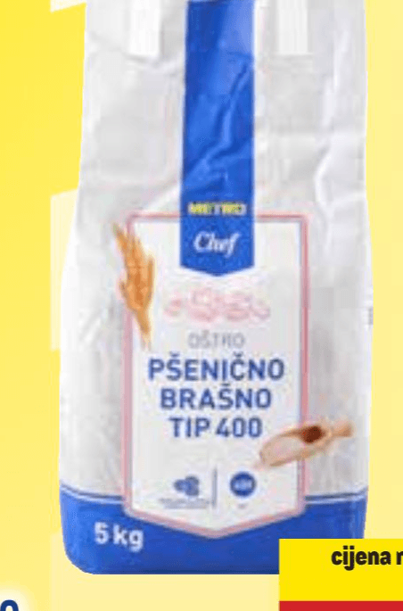 Metro Chef Brašno pšenično oštro T-400 5 kg METRO Chef