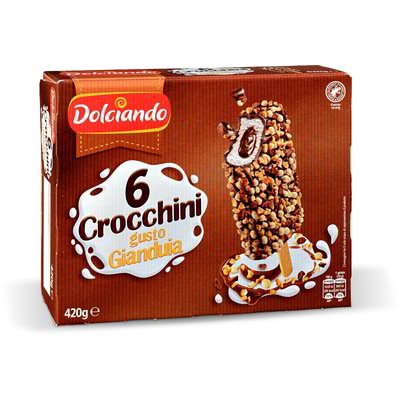 Sladoled Crocchini punjenje višnja/lješnjak 6 KOM, 420 g