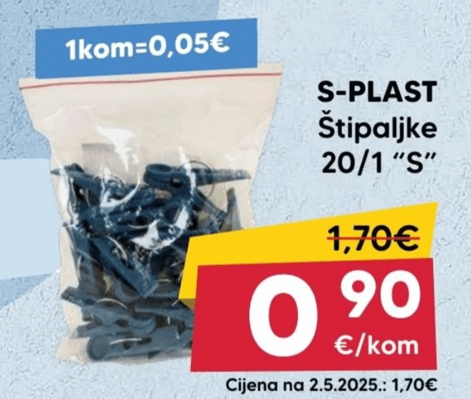 S-PLAST Štipaljke 20 komada