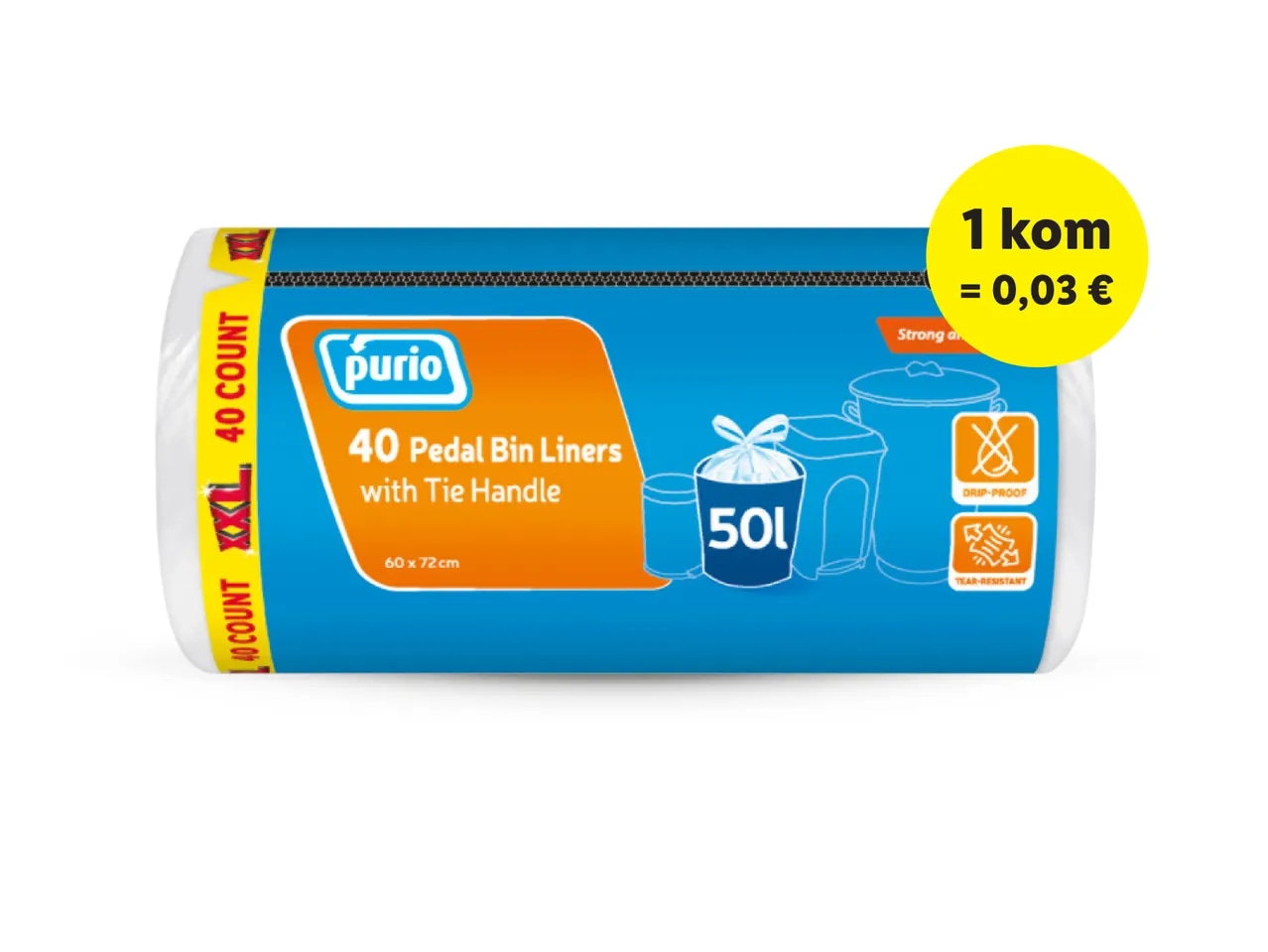 Purio Vreće za smeće 40 KOM