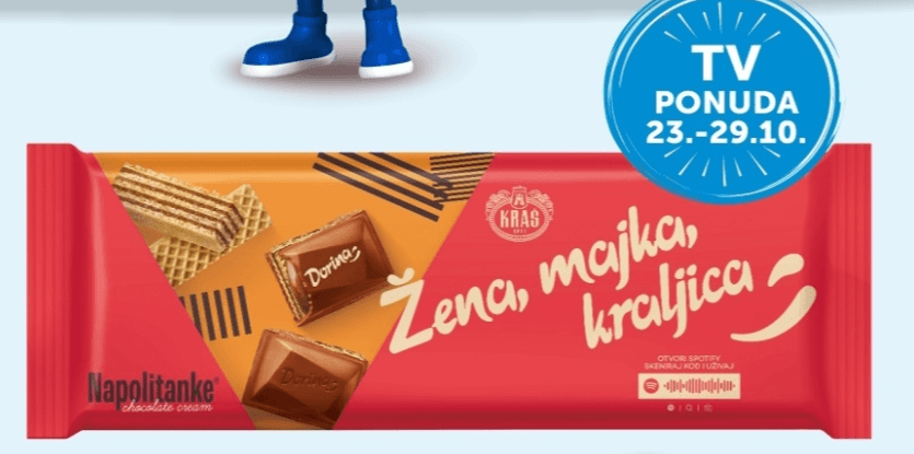 Čokolada Dorina Napolitanke 290 g Kraš