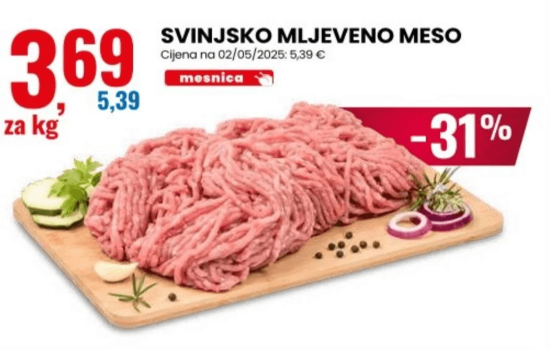 Svinjsko mljeveno meso 1 kg