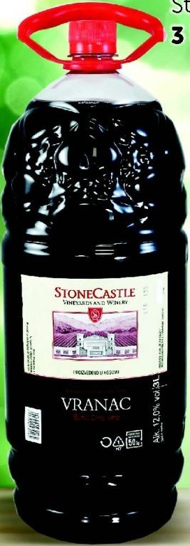 Vino Stone Castle Graševina, Vranac 3 l