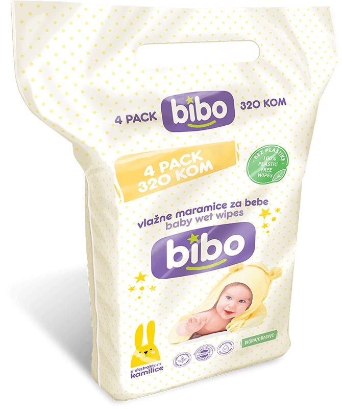 Dječje vlažne maramice Bibo 4*80 kom